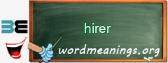 WordMeaning blackboard for hirer